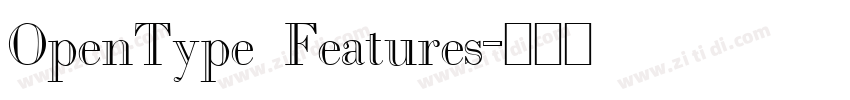 OpenType Features字体转换